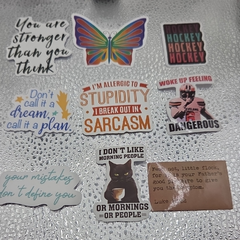 Stickers, (9) Colorful Inspirational Sticker Set NWOT #1